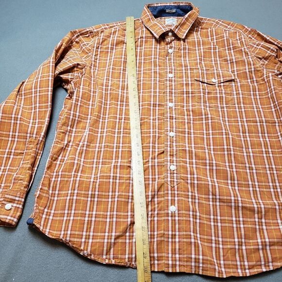 Lucky Brand Orange Plaid Slim Fit long sleeve shirt size XXL - Picture 13 of 13